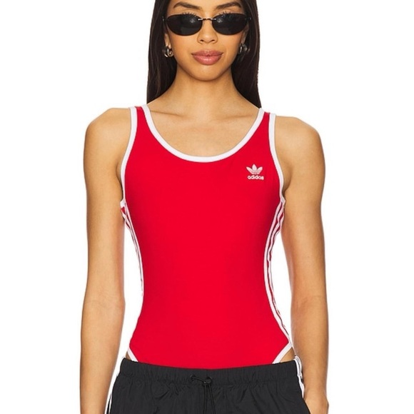 Adidas Red Bodysuit | Size XS - Picture 1 of 5